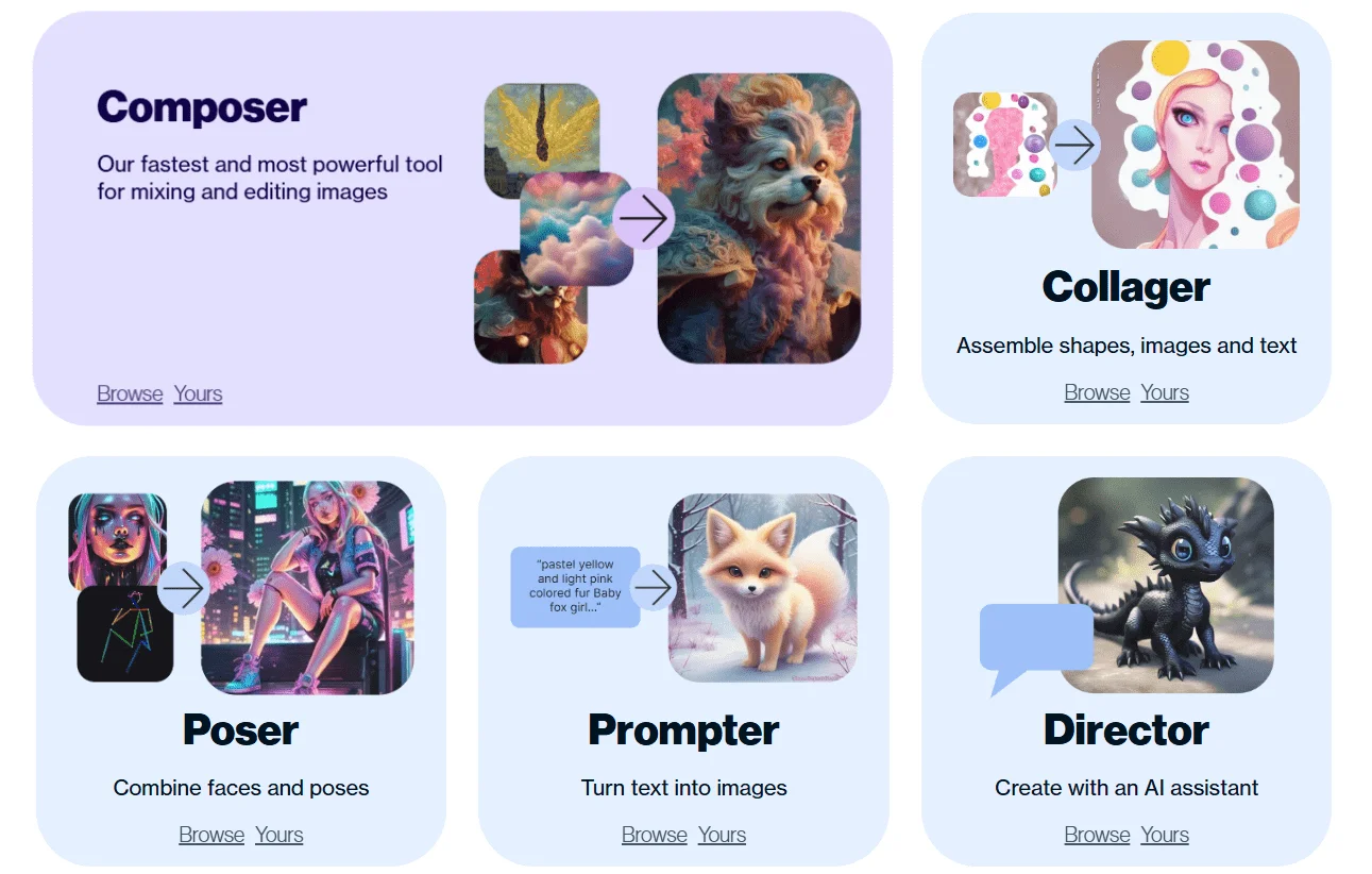 Инструменты Artbreeder