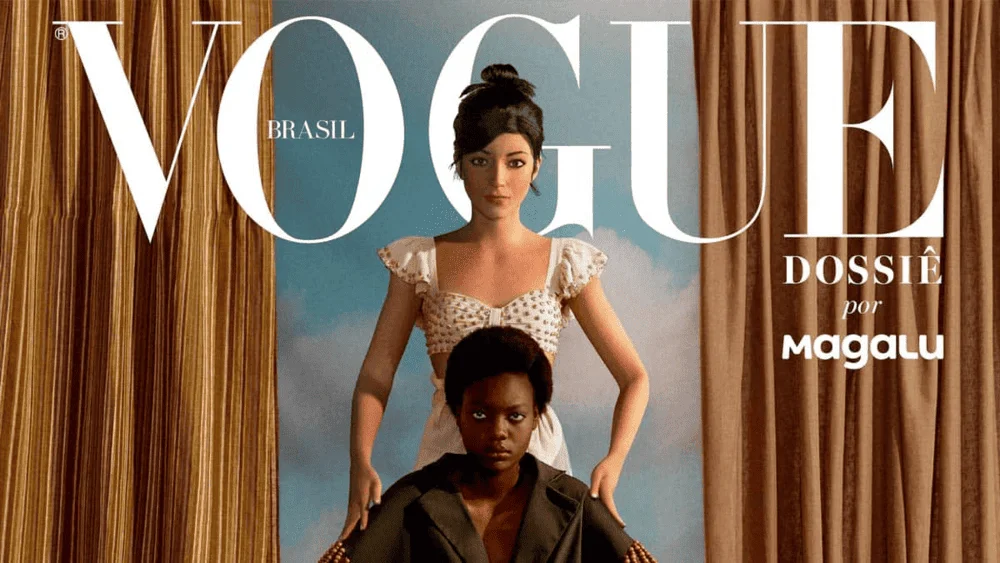 Виртуальный блогер Лу До Магалу на обложке журнала Vogue