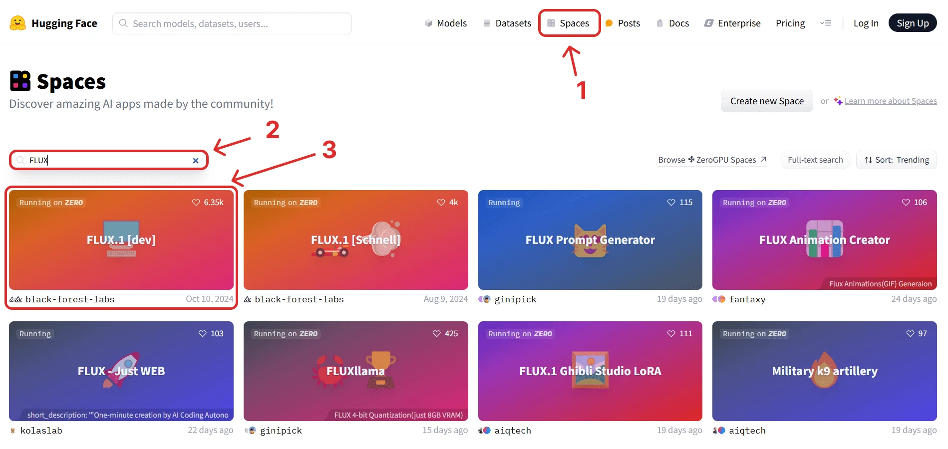 Интерфейс Hugging Face