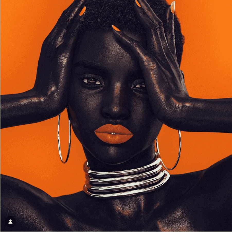 Shudu Gram в фотосессии для Fenty Beauty