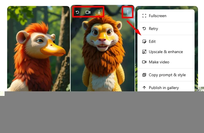 Управление изображением в бесплатной нейросети KREA AI