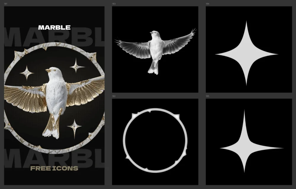 Авторский пак иконок с помощью нейросети