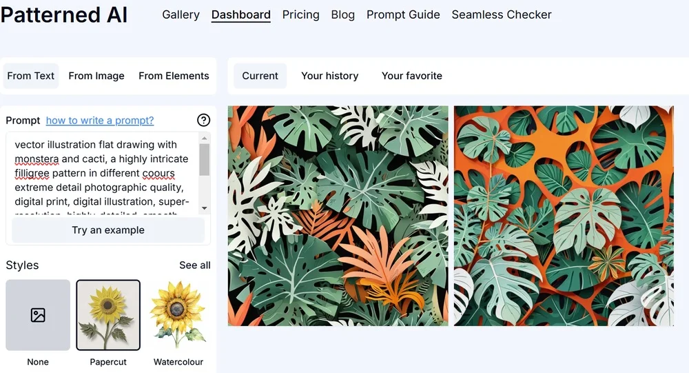 Интерфейс Patterned AI