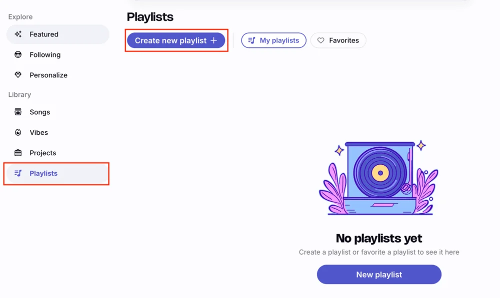 Как создать плейлист в нейросети Рифьюжн